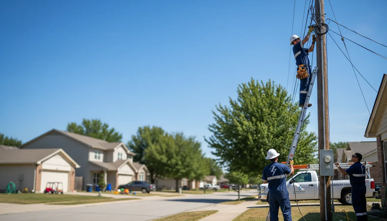 Residential electrician providing installation services in Bluejacket, OK